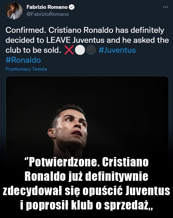 RONALDO PODJĄŁ JUŻ DEFINITYWNĄ DECYZJĘ!